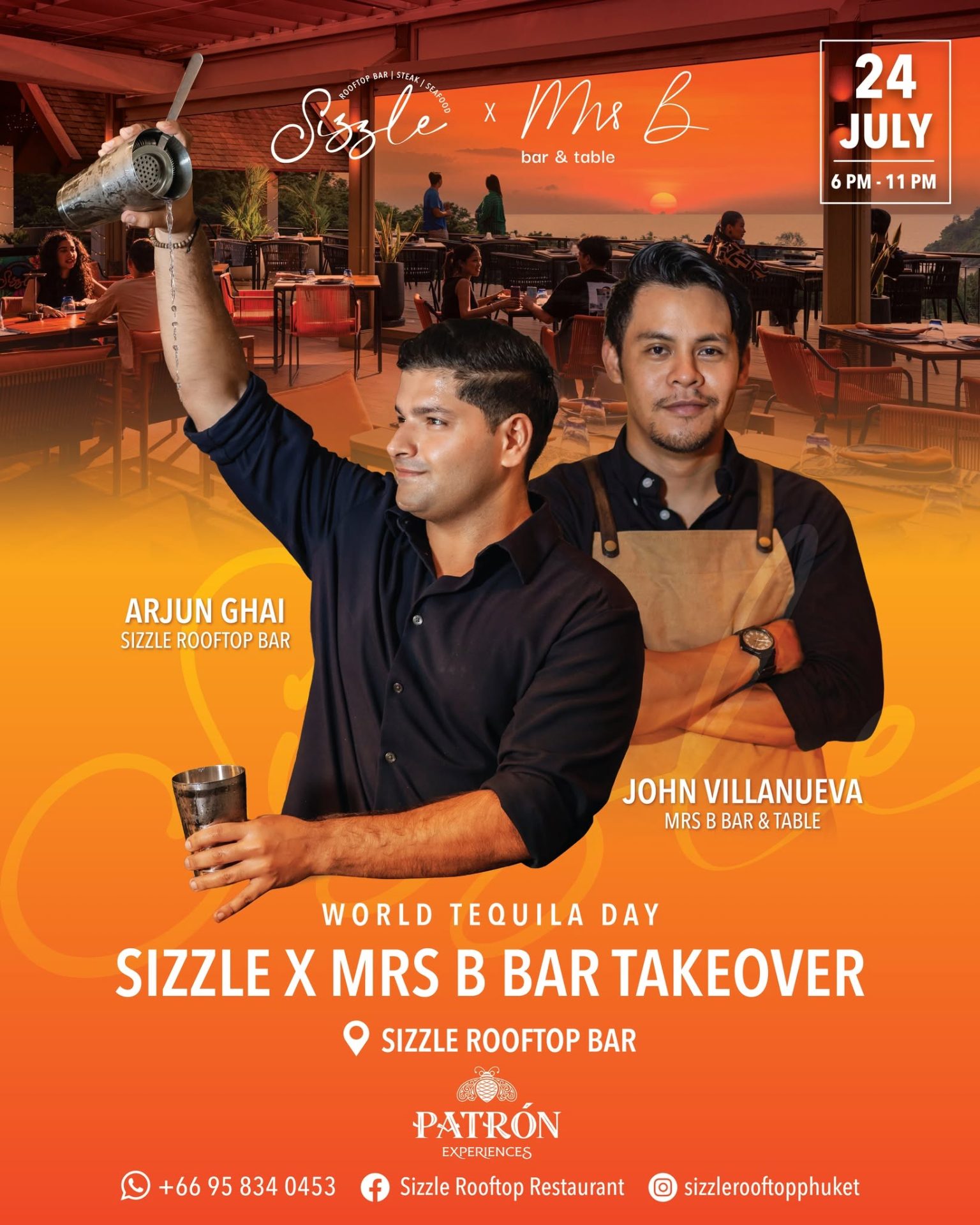 World Tequila Day Bar Takeover at Sizzle Rooftop Bar Phuket