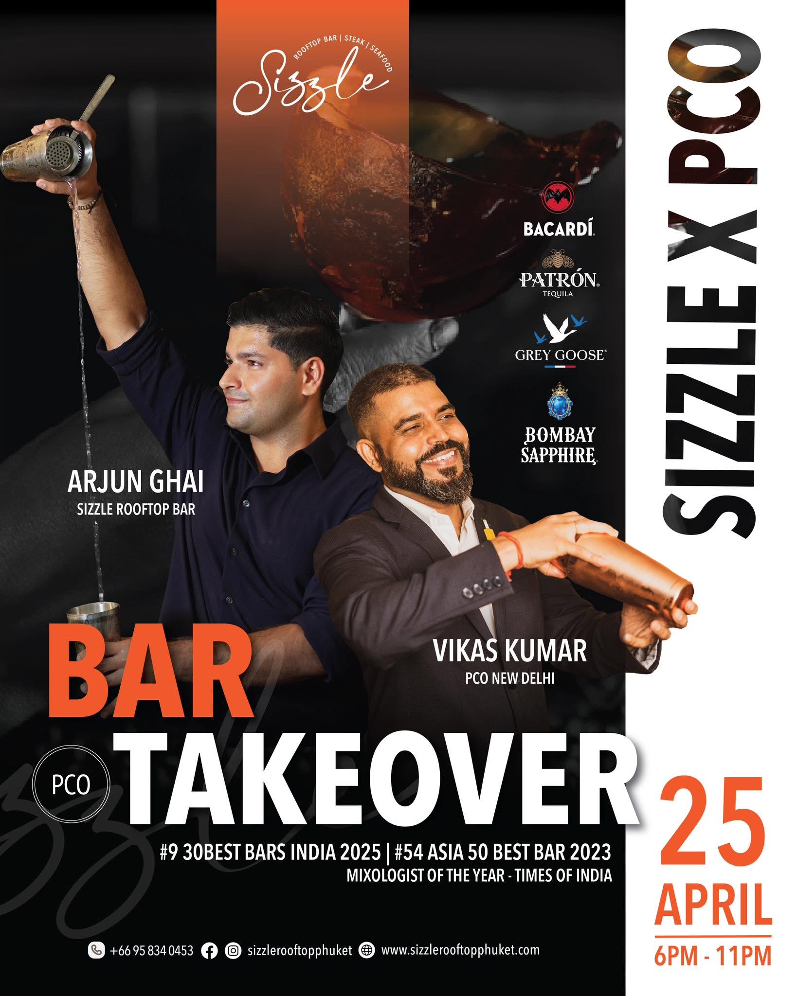 PCO New Delhi Bar Takeover at Sizzle Rooftop Bar Phuket