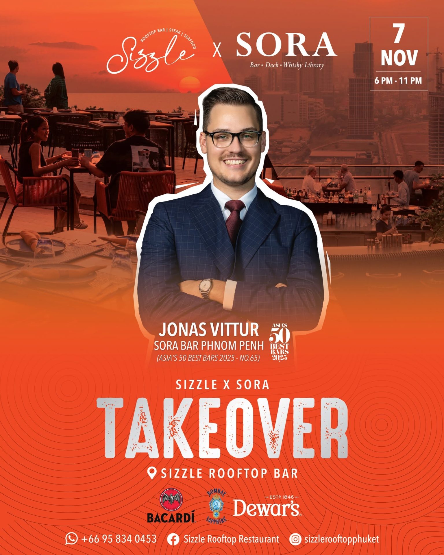 SORA Phnom Penh Bar Takeover at Sizzle Rooftop Bar Phuket